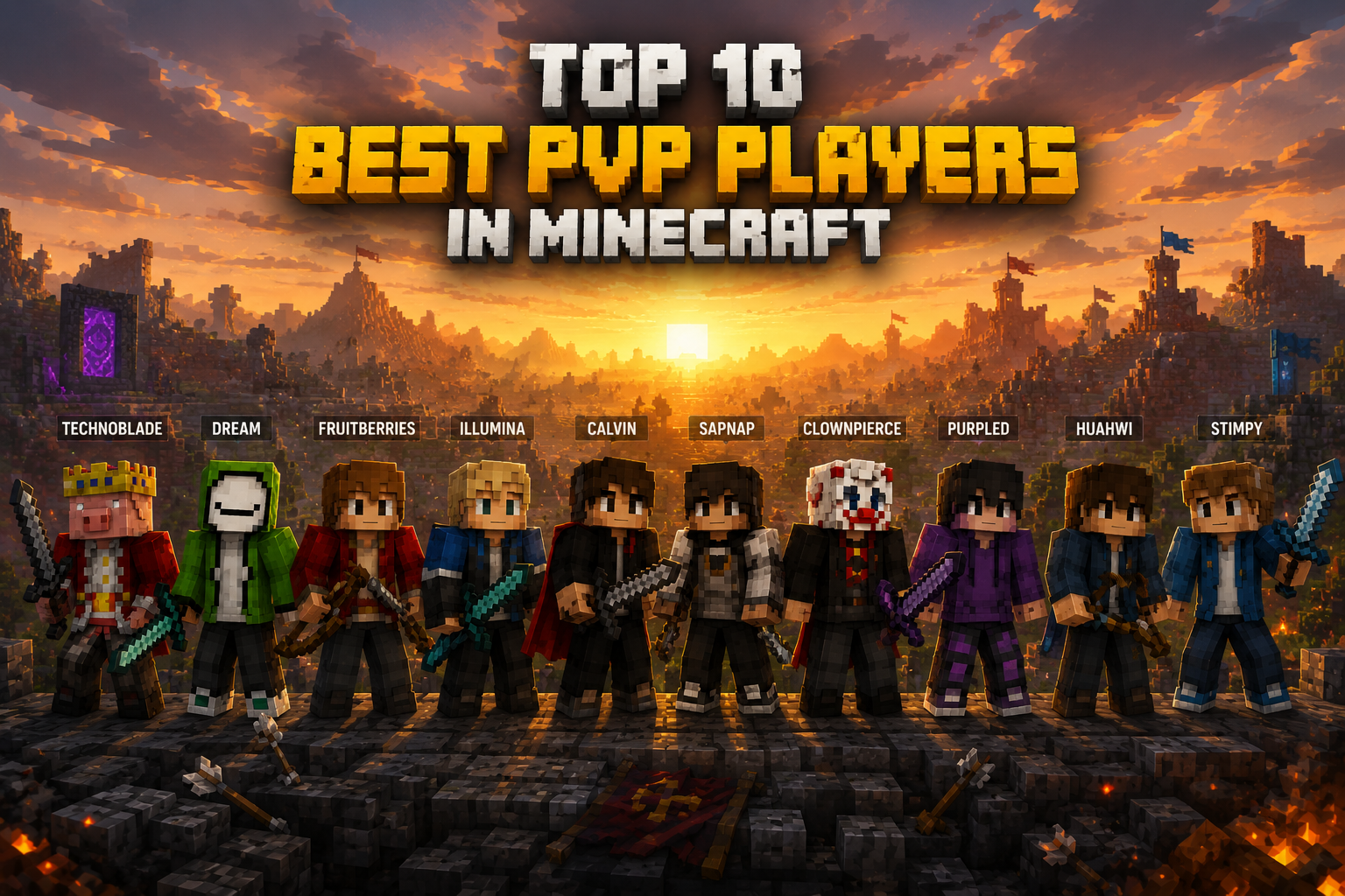 top 10 best pvp players in minecraft​